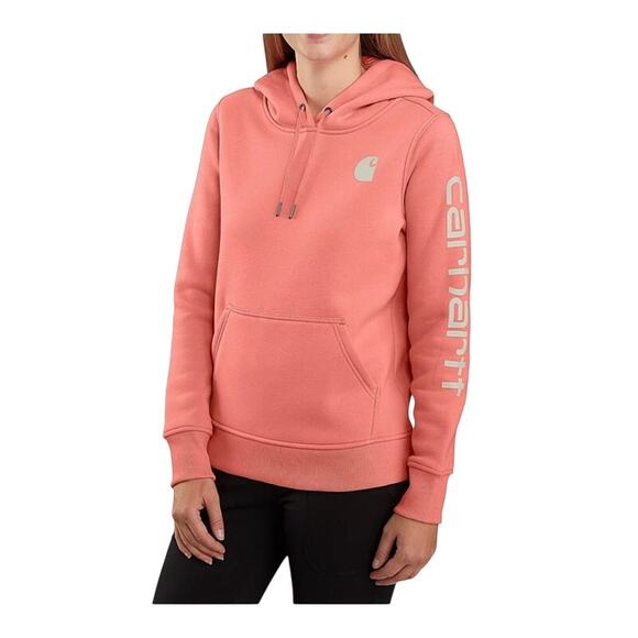 Carhartt Jackets & Blazers - Carthartt Clarksburg Pullover Hoodie Women's 1X Orange Kangaroo Pocket Log